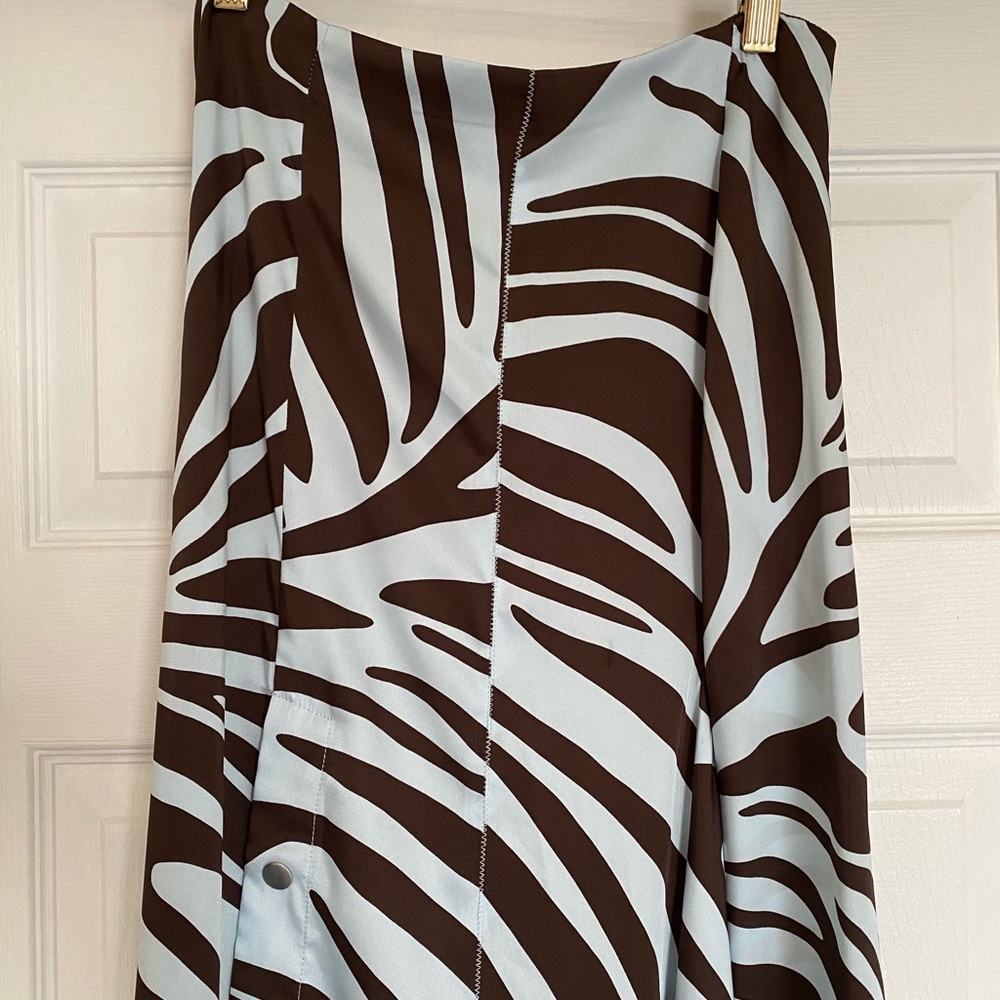 3.1 Phillip Lim Zebra Pleated Skirt with Snaps - Picture 9 of 14